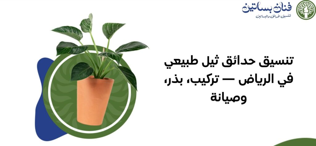 تنسيق حدائق ثيل طبيعي في الرياض — تركيب، بذر، وصيانة